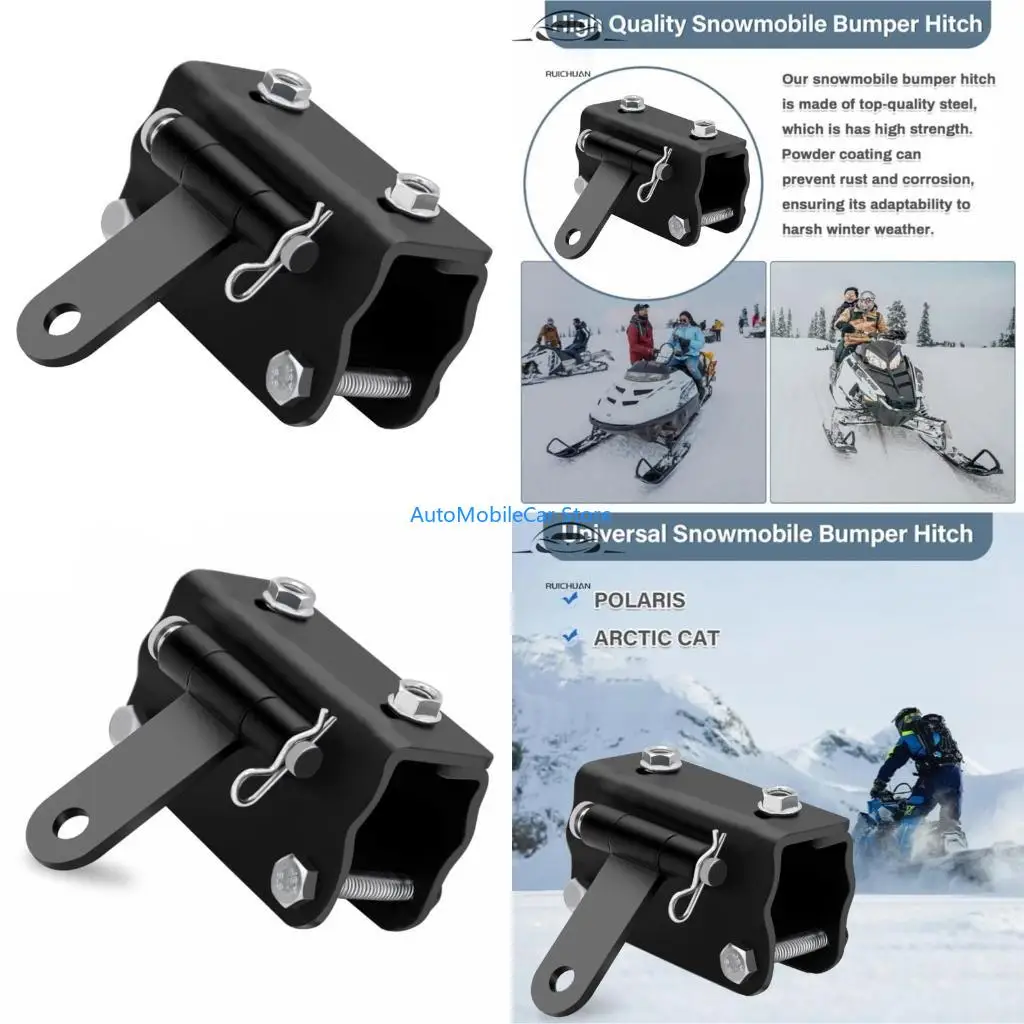G8TE Steel Snowmobile Trailer Hitch Adjustable Snowmobile Hitch for Enhances Safety