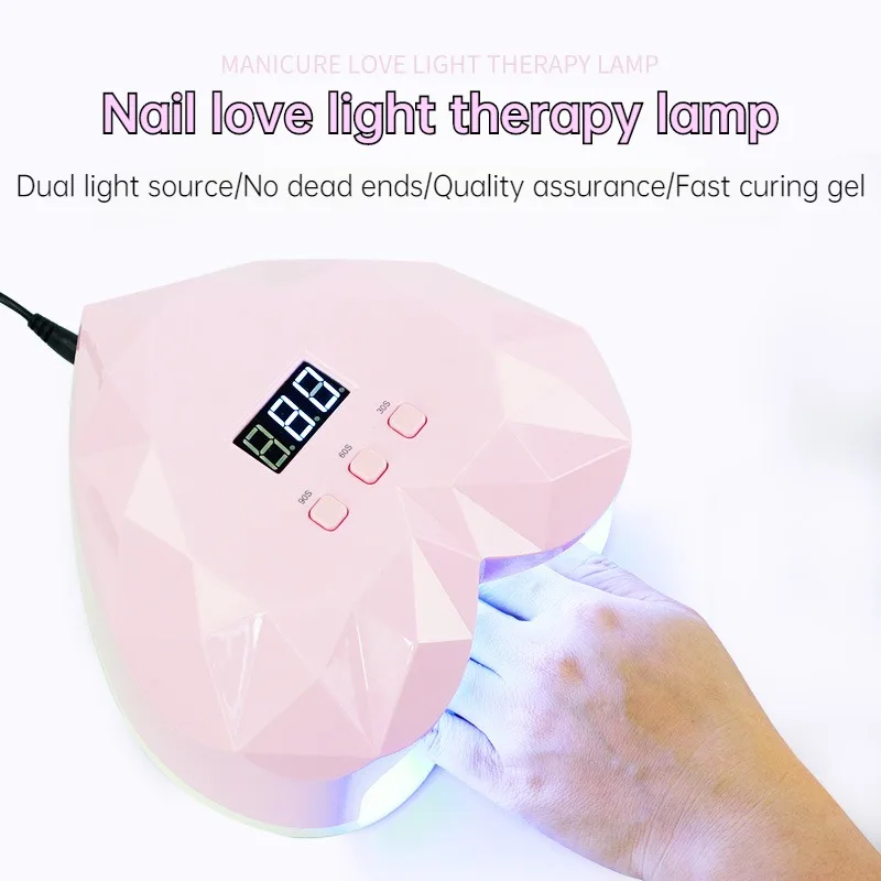 Nail Light Therapy Machine Quick Drying Baking Light Tool Baking Nail Polish Glue LED Lighting Dryer Quick Drying Love LightLamp