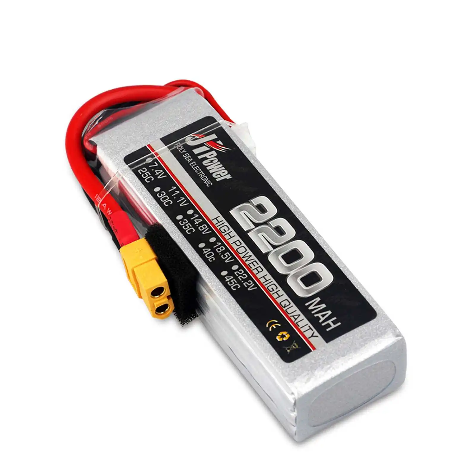 JH Power 2S 3S 4S 5S 6S RC LiPo Battery 7.4V 11.1V 14.8V 18.5V 22.2V 2200mAh 25C 35C 45C 75C for RC Car Helicopter Boat RC Drone