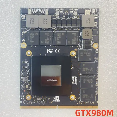 Video graphics card GTX 980M, N16E-GX-A1, 8GB, GDDR5, MXM, suitable for Dell, Alienware, MSI, Clevo