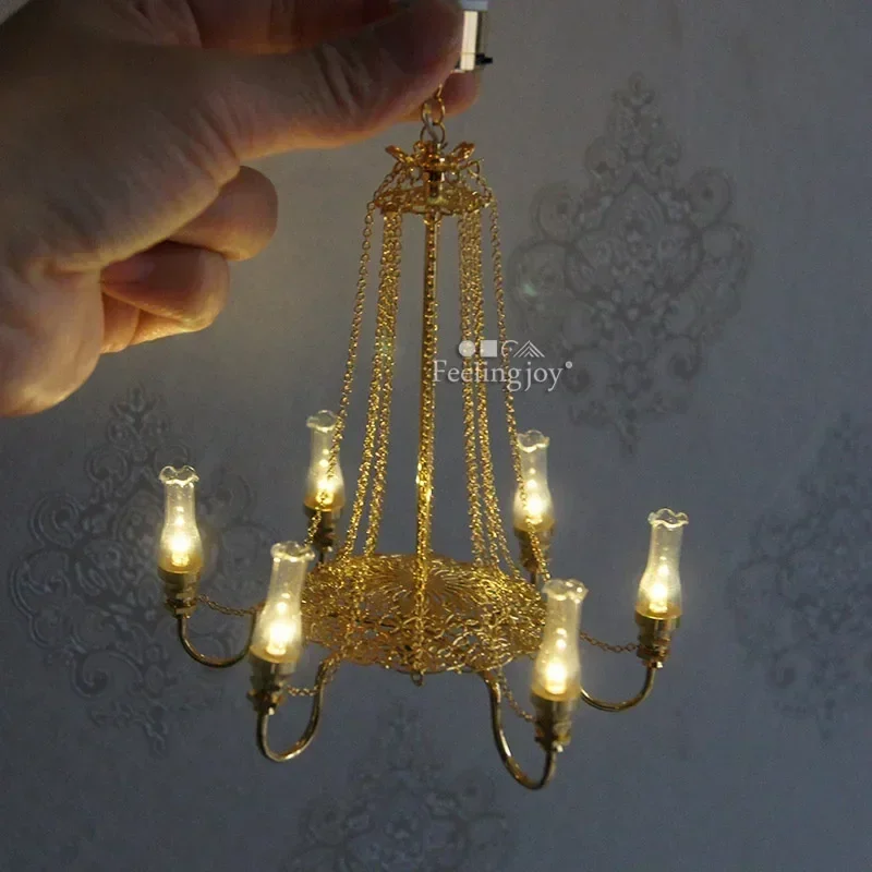 Dollhouse Miniature Lamp,Table Lamp，Mini Can Be Bright Wall DollHouse Lamp Decor Accessories Dollhouse Furniture Toys