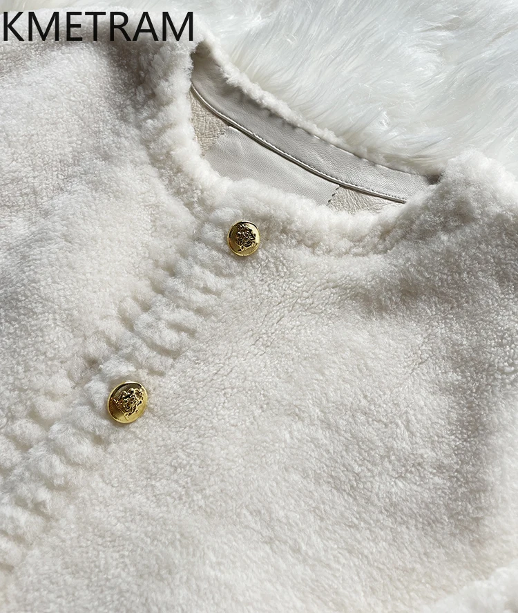 100% Natural Merino Wool Sheepskin Double Faced Fur Jacket Woman Short Real Fur Coat Women Winter Clothes 2025 шуба женская