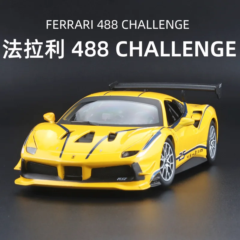 

Bburago 1:24 Ferrari 488 Challenge Alloy Luxury Vehicle Diecast Cars Model Toy Collection Gift B661