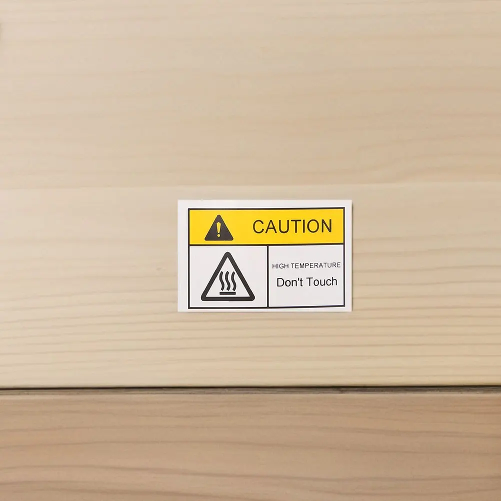 High Temperature Warning Labels Hot Surface Safety Stickers For Mechanical Equipment Water Heaters Ovens Irons Heat