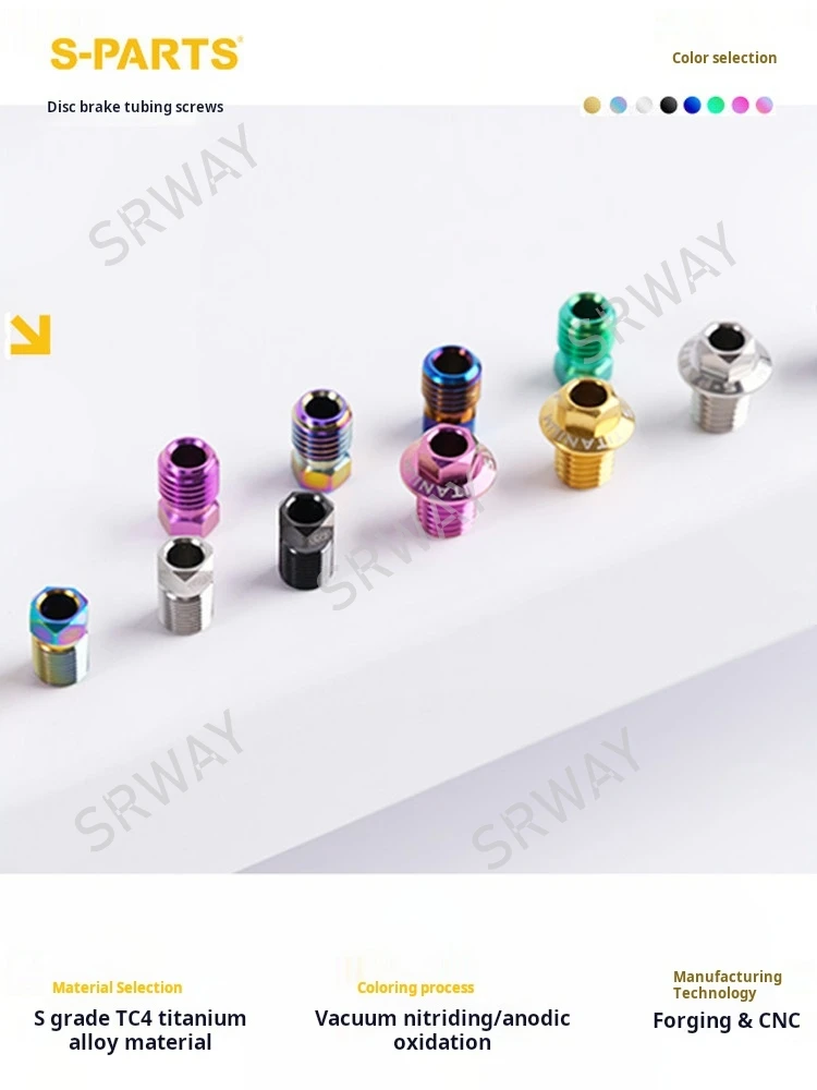 

S-PARTS Премиум Титановый сплав Винты для трубок дискового тормоза Болты для дорожных горных велосипедов 8170 7170 9270 8020 GRX Размер M9 M8
