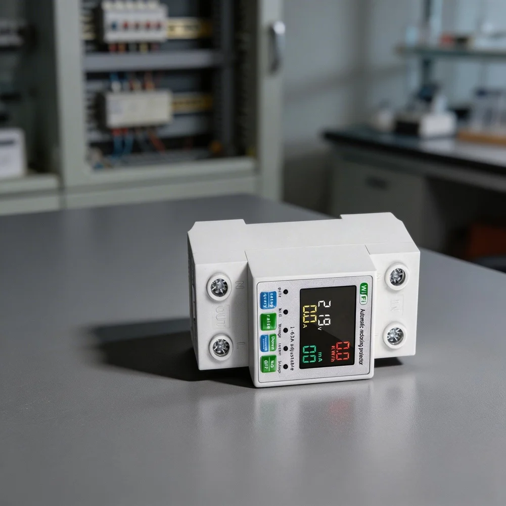 for Circuit Breaker with Real-Time LCD Monitoring for Voltage Current and Leakage Protection for Home Electrical Systems AC230V