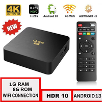 TV Box Q96 X1 Smart TV Box Android 13 Allwinner H3 Quad Core 4G WIFI  4K HD Media Player Set Top Box H.265  Android TV box IPTV