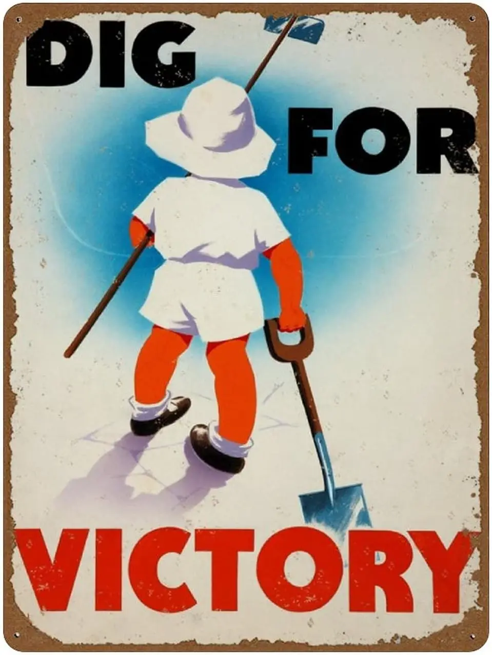 graman Dig for Victory Vintage Classic British WW2 Propaganda Poster Novelty  Tin Sign Metal Wall Funny Man Cave Cool Wal