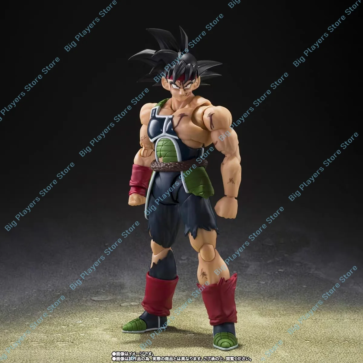 Figura de acción de Bardock en su batalla final de Dragon Ball, modelo de la serie SHF de Bandai, disponible en stock, ideal como regalo.