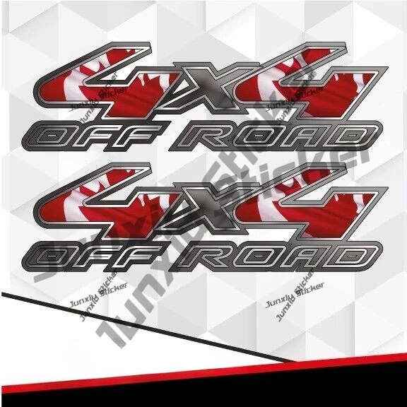 2 Pieces 4x4 Off Road Decals Occlusion Scratch Exterior Outdoor Waterproof Stickers Motorcycle Helmet Sticker Accessories
