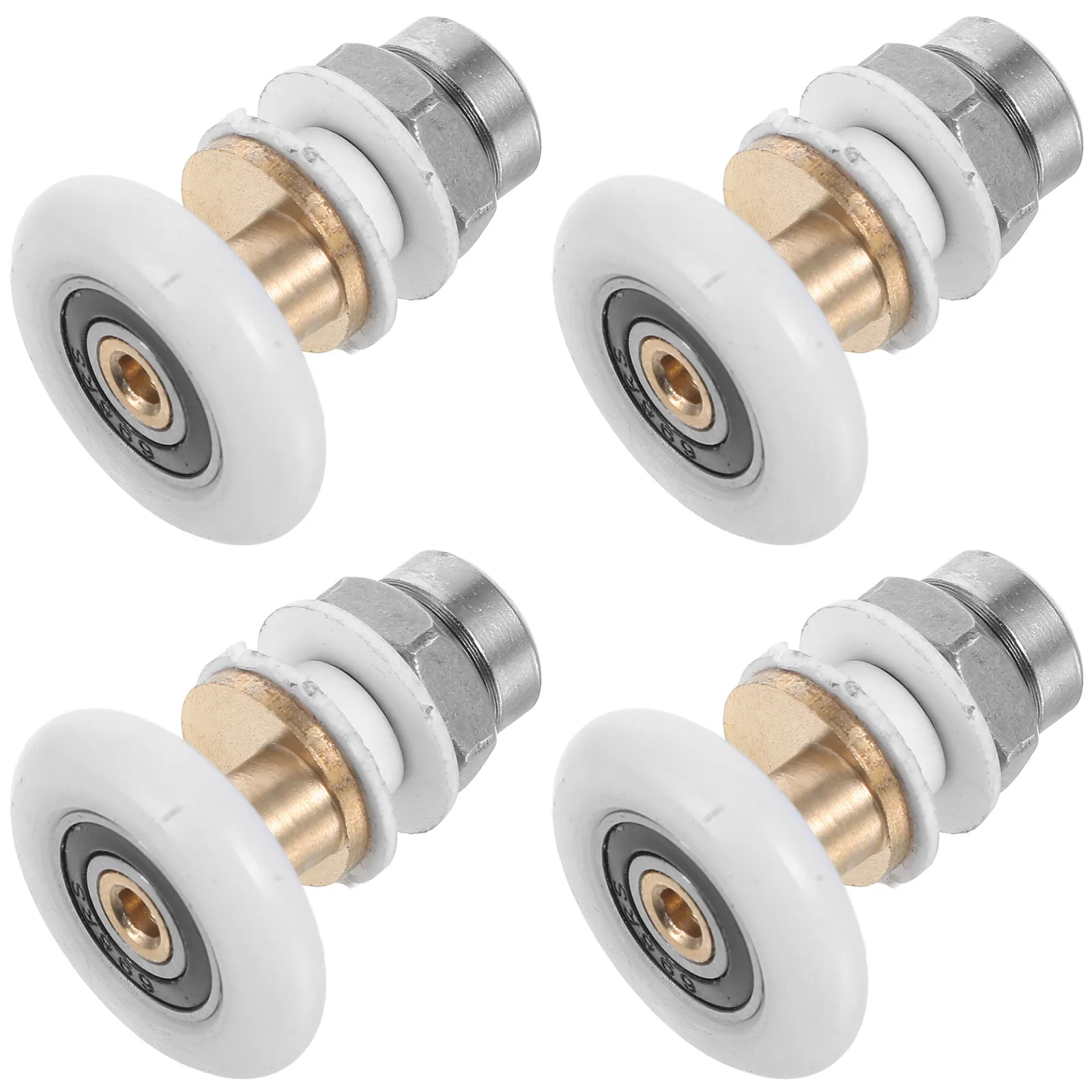 4Pcs Shower Door Rollers 25Mm Minimalist Stylish Sliding Glass Shower Door Wheels Replacement for Small Large Bathroom