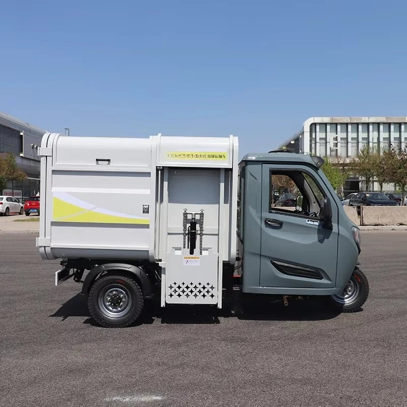 Truk Sampah Samping Sepeda Roda Tiga Pemuatan Samping Roda Tiga