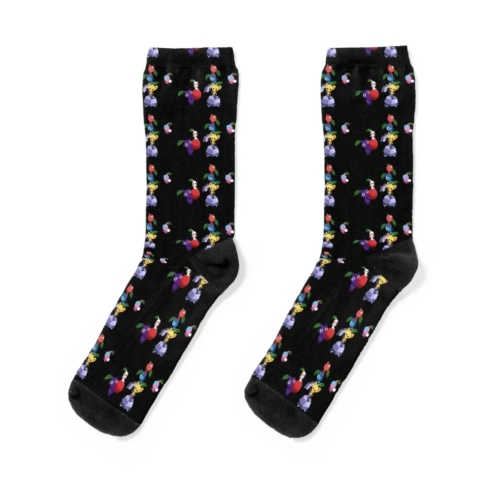 

PIKMIN - Collage of Characters Socks New year's cute new in's Boy Socks Women's