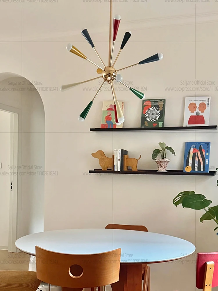 

French Cream Style Living Room Chandelier Designer Creative Colorful Luxury Bedroom Pendent lamp Attic Light Dining Room Pendant