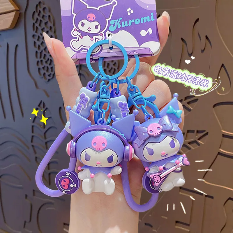Sanrio Kawaii Kuromi Sleutelhanger Cartoon Anime Student Rugzak Hanger Leuk Speelgoed Paar Verjaardagscadeau Kinderfestival Cadeau
