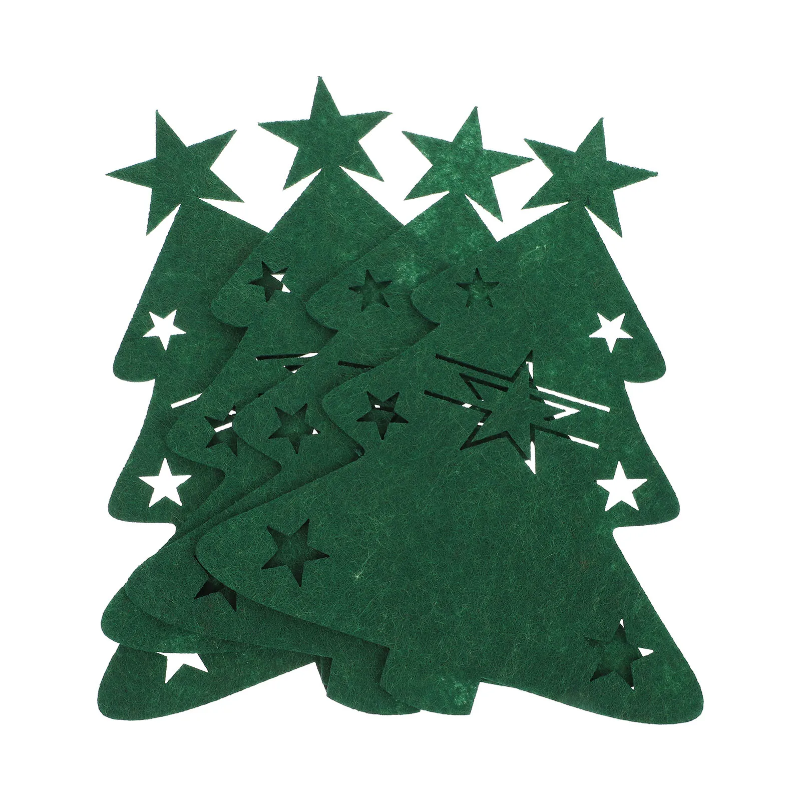 

4pcs Christmas Tree-Shaped Tableware Covers Cutlery Holders Festive Party Supplies Xmas Tableware Bags Reusable Fork
