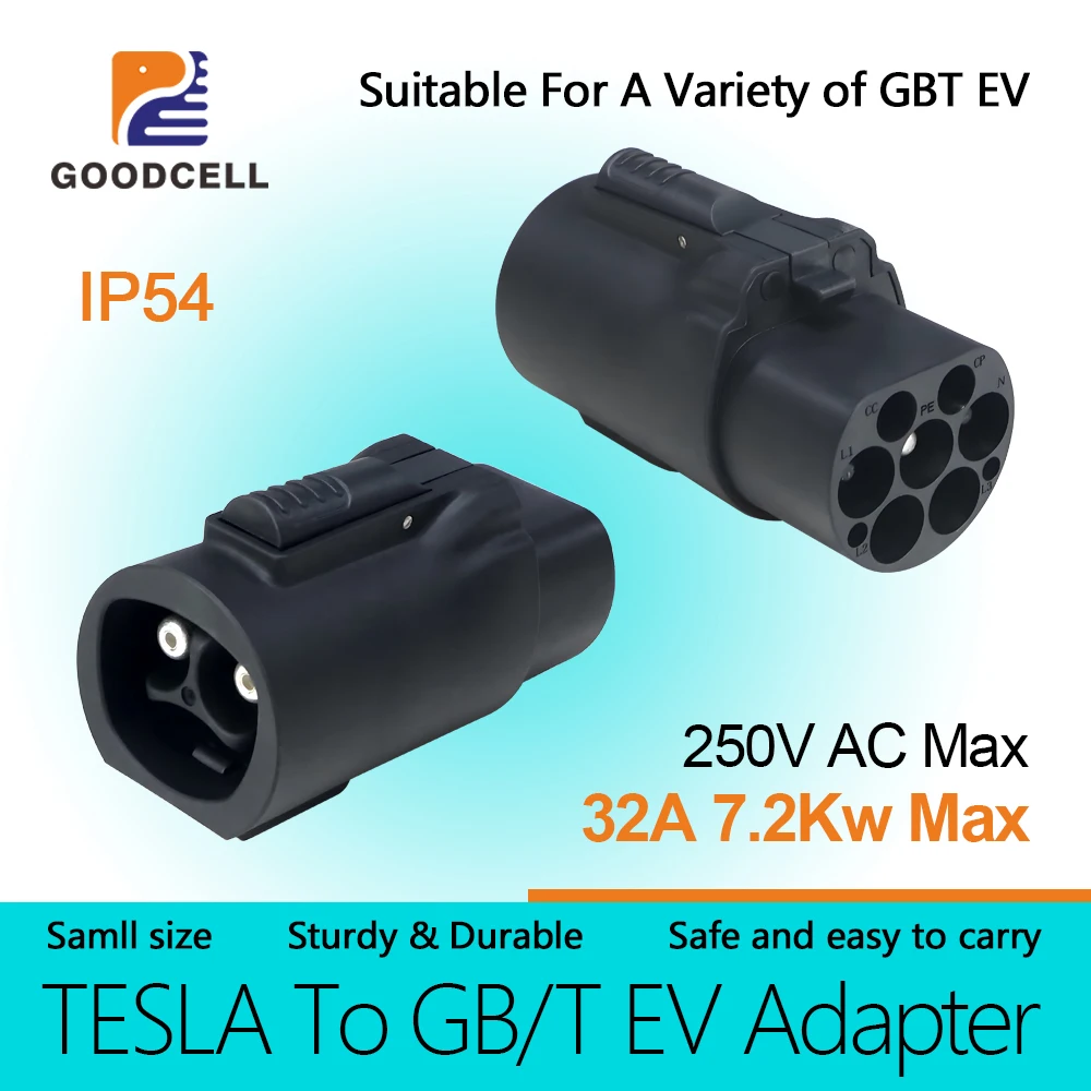 

GOODCELL EV Adapter 32A Fit for Tesla To GBT Adapter Charging Connector Fit with all GBT Standard Cars