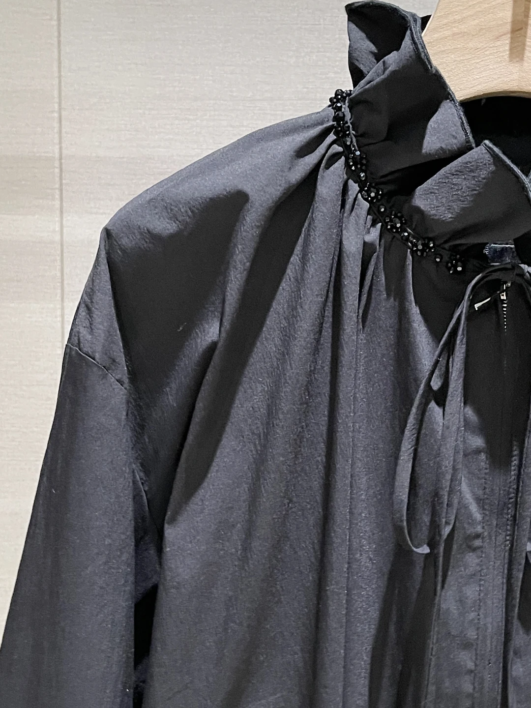 Cortavientos único coreano Sle Envious 2025 Otoño Invierno Nuevo nudo incrustado diamante largo Sve Bla Casual Jae...