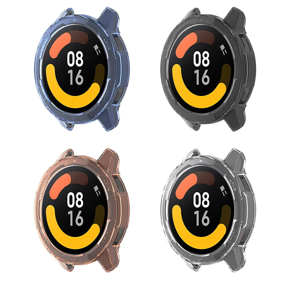 For Xiaomi Mi Watch Color 2 Sport Case Silicone Protective Cover Cases TPU Protector Shell Frame For Mi Watch Color S1 Active