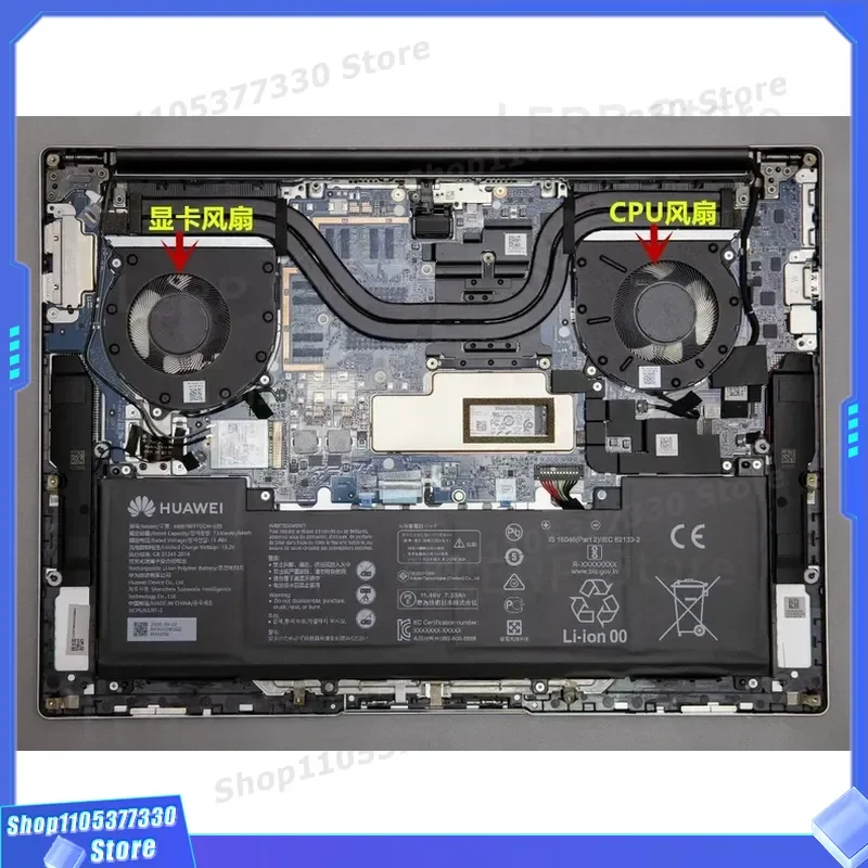 Ventilador para Huawei MateBook 16 Pro CREM WFG9 WFD9 CREF RLEFG 16
