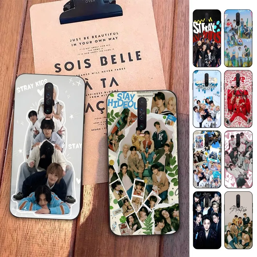 Kpop S-Stray K-Kids Black Silicone Phone Case For Redmi 5 6 7 8 9 10 Plus Pro 6 7 8 9 A GO K20 K30 K40 Pro Plus F3 Fundas