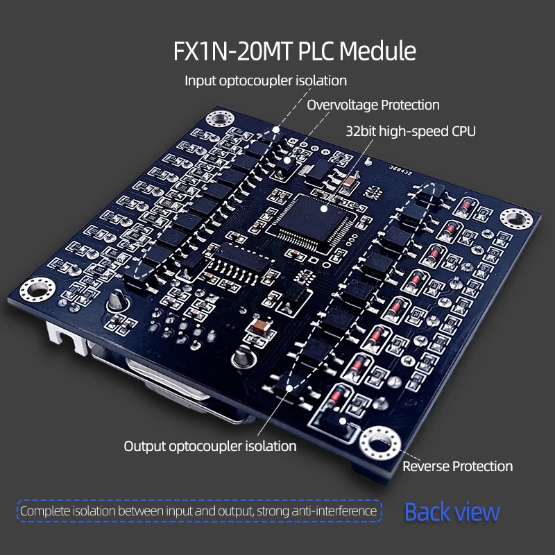 Montaje en riel YJL PLC FX1N-20MT con el mismo controlador lógico programable plc de volumen de punto Entrada 12 puntos de salida 8