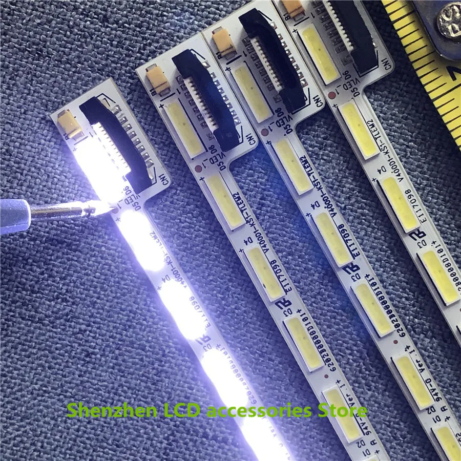 แถบ LED V580D1-LS1-TREM7 & V580D1-LS1-TLEM7 สำหรับ TOSHIBA 58L8400U V580DK2-KS2 490 มม.48 LEDs 100% ใหม่