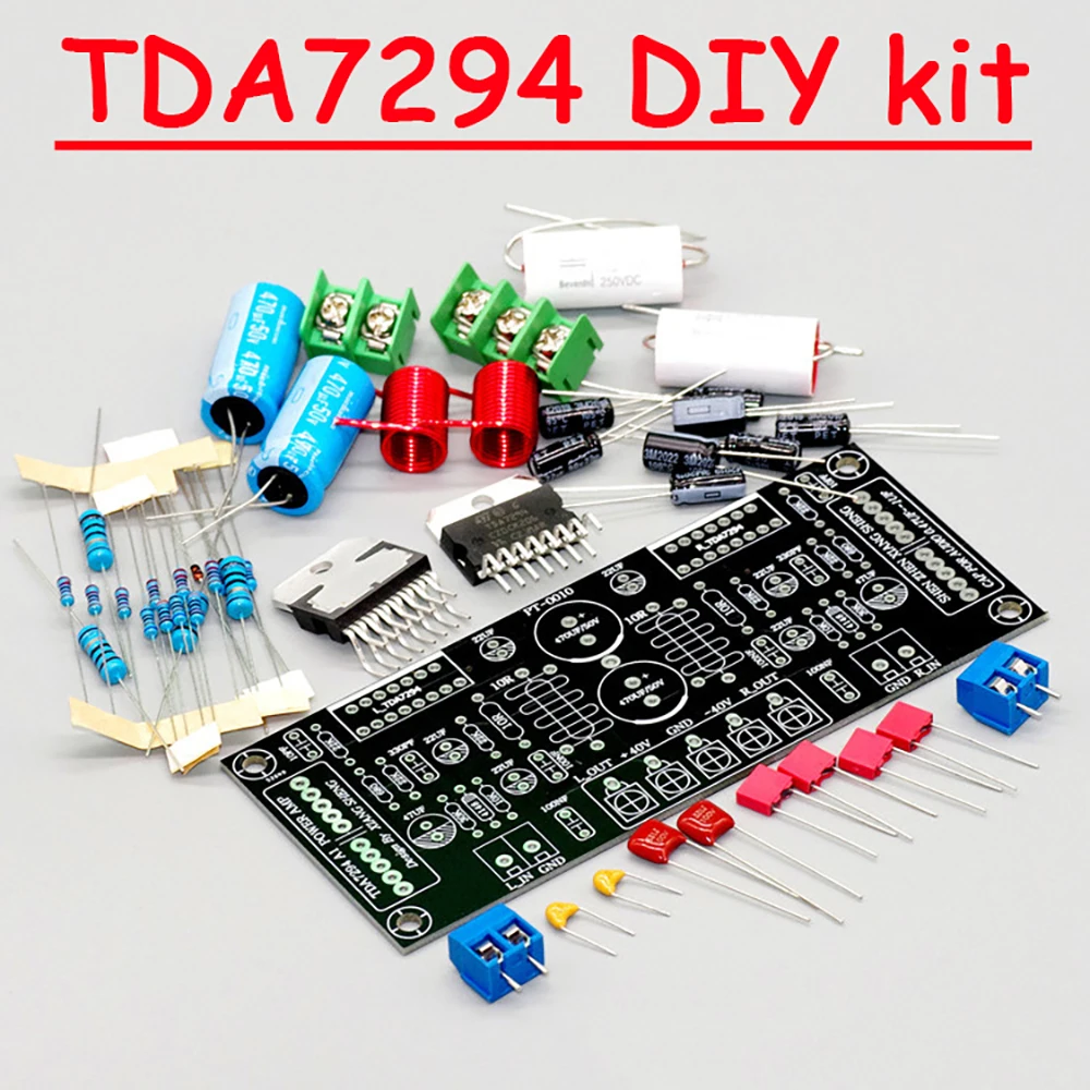 Imagem -04 - Placa de Amplificador de Potência Kits Amplificador de Áudio Hifi Dual Channel Pcb 200w 100w 100w Tda7294