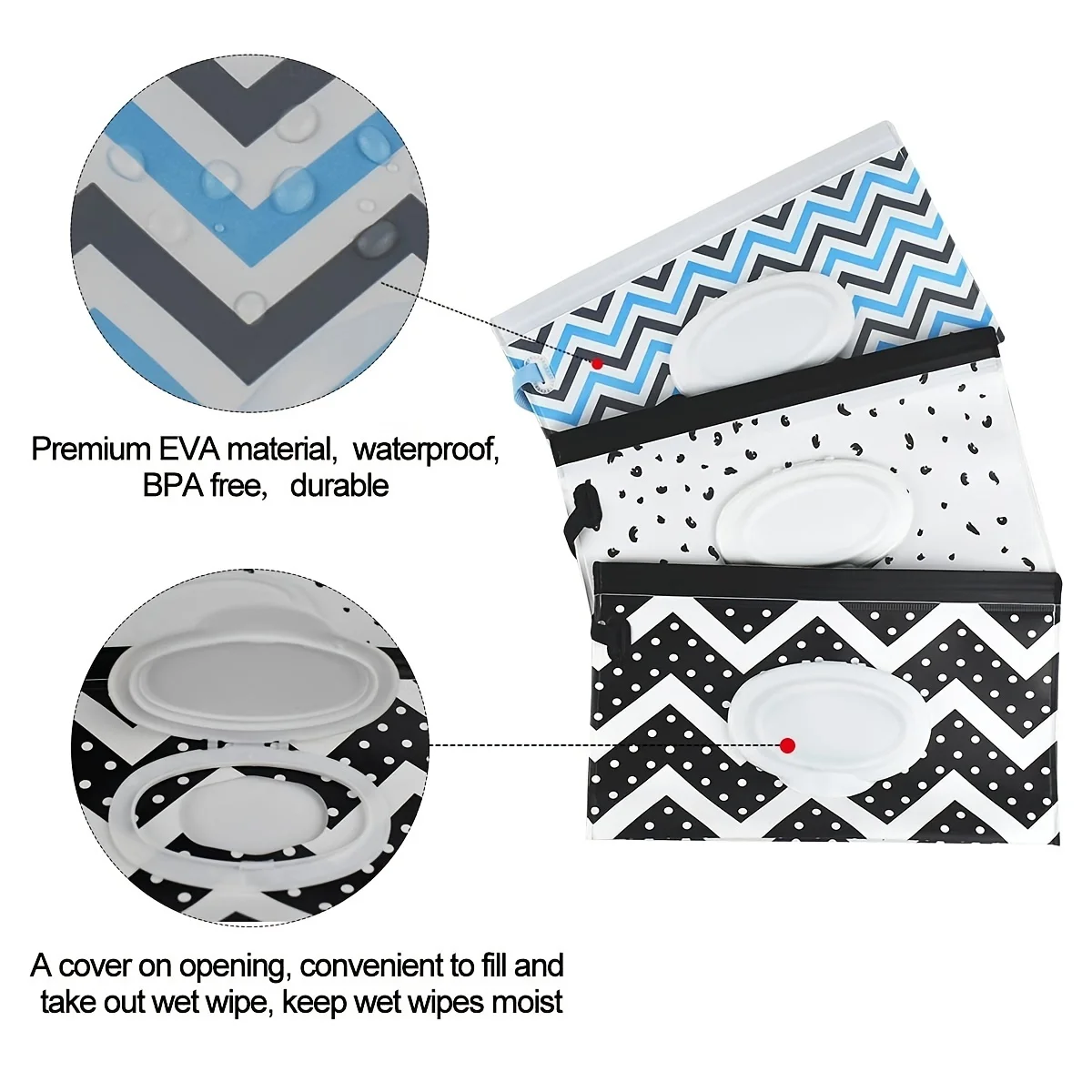 Portable Refillable Baby Wipe Dispenser - Reusable Travel Wet Wipe Pouch for Easy Diaper Changes On-the-Go