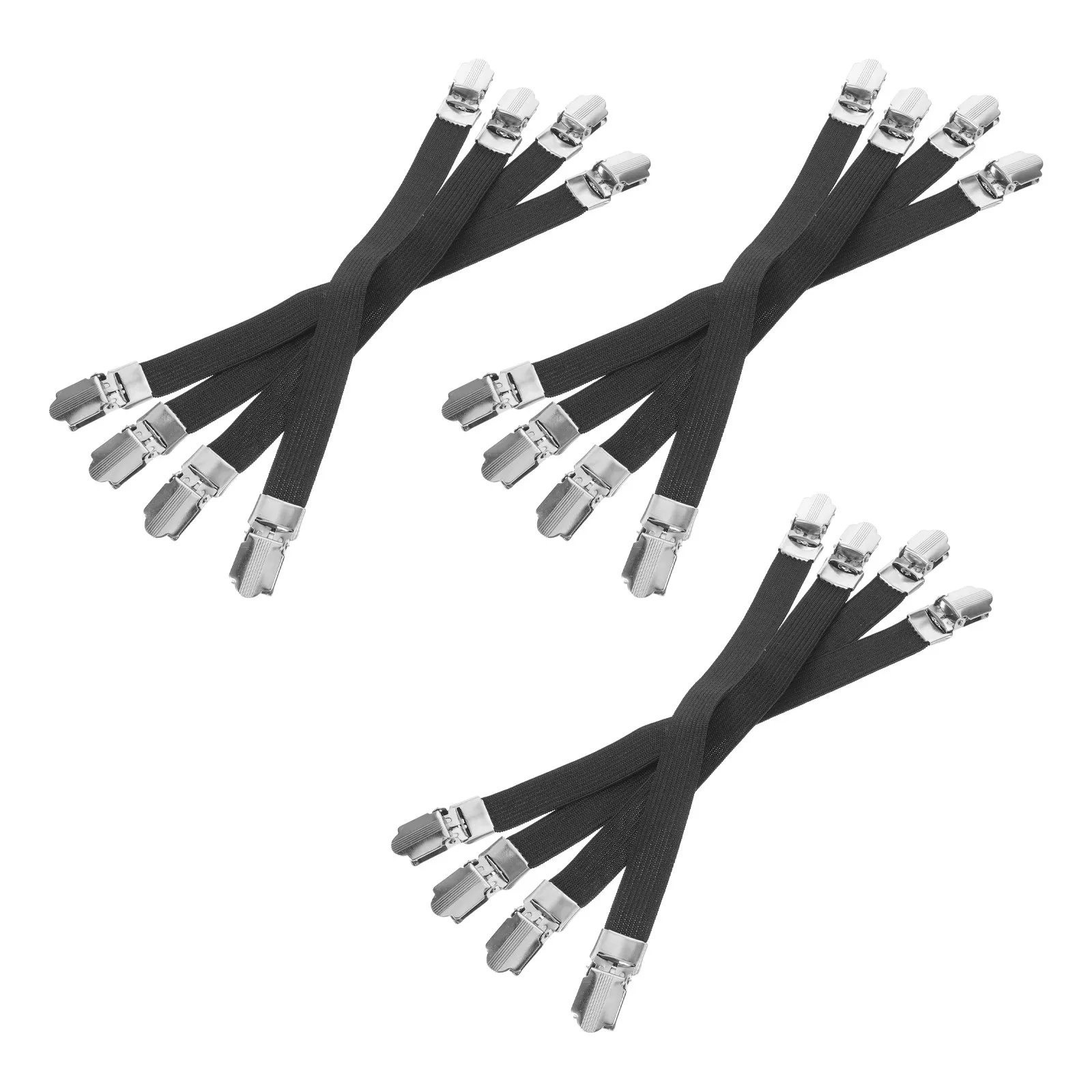 

12Pcs Ironing Board Cover Clips Elastic Non Slip Tension Straps Keep Ironing Pad Secure Flat Fasteners for Home Hotel