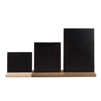 1Pcs Message Board Display Sign Wooden Base Price Tag Black Chalkboards Memo Bar 4