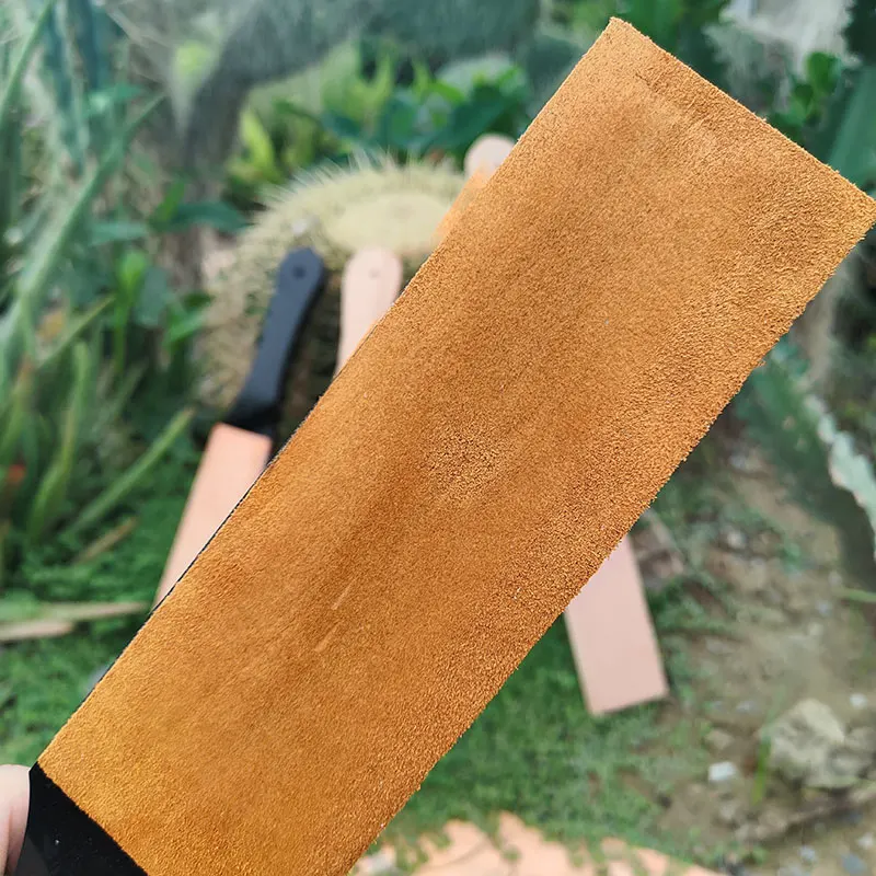 Natural Cowhide Sharpen Compound Sharpening Wax Grinding Polishing Paste Honing Strop with Base Leather Machine Knife Sharpener view 2