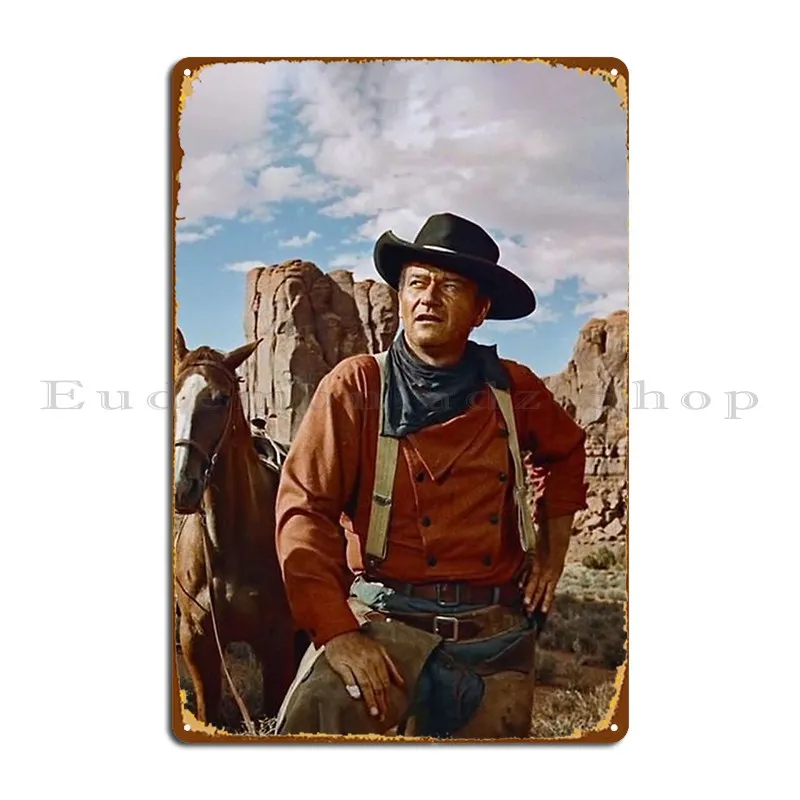 John Wayne Metal Plaque Create Sign Designer Designing Retro Tin Sign Poster