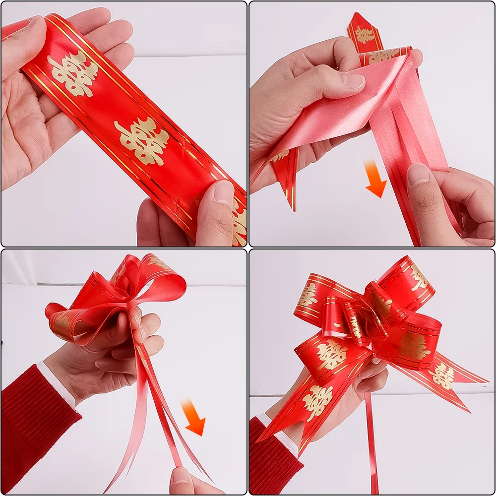 Large Wedding Car Pull Flower Large Butterfly Auto Holiday Party Gift Box Packaging Ribbon Package Florist Ribbon Hand Flowers