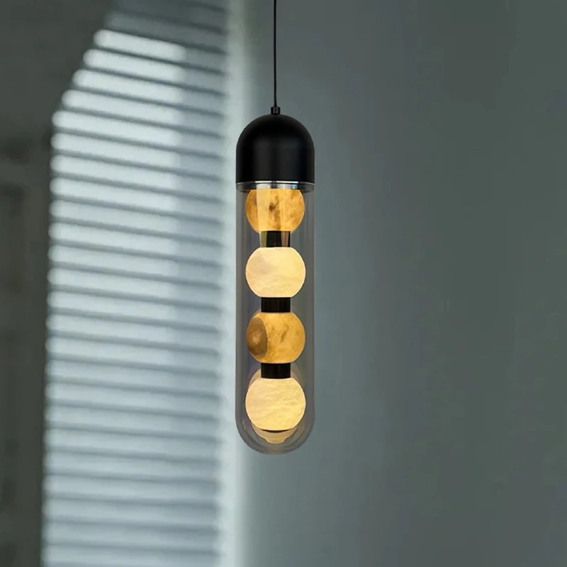 

Italian Marble Pendant Light Modern Luxury Glass Hanging Lamp for Dining Room Bar Bedroom Corridor Decorative Lighting
