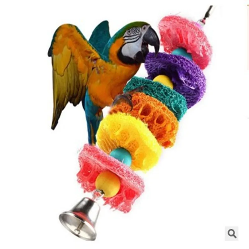 Large Medium And Small Parrots Bite String Loofah Hand Grab Bite Toy Swing Ladder Grinding Series 5pcs/lot