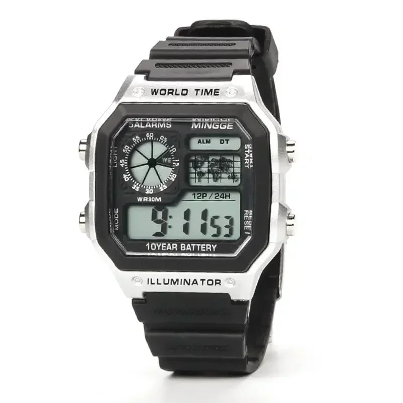 Reloj Digital militar para hombre, cronógrafo luminoso, resistente al agua, ultrafino, electrónico