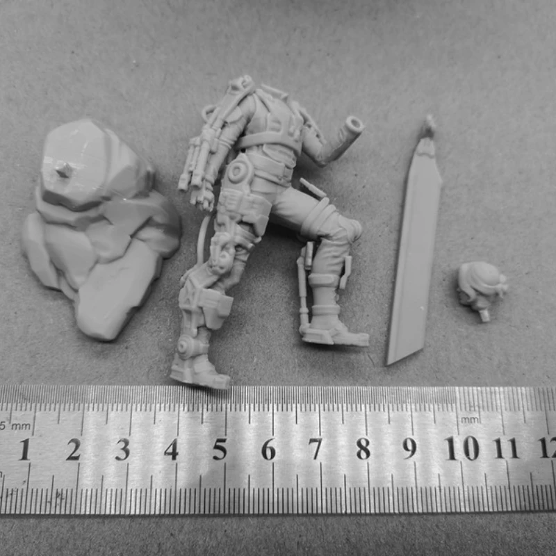 Mecha Vrouwelijke Soldaat Resin Figuur 1/24 Schaal 75Mm 3 "Gemonteerd Model Kit Ongemonteerd Diorama Unpainted Beeldjes Hobby Speelgoed