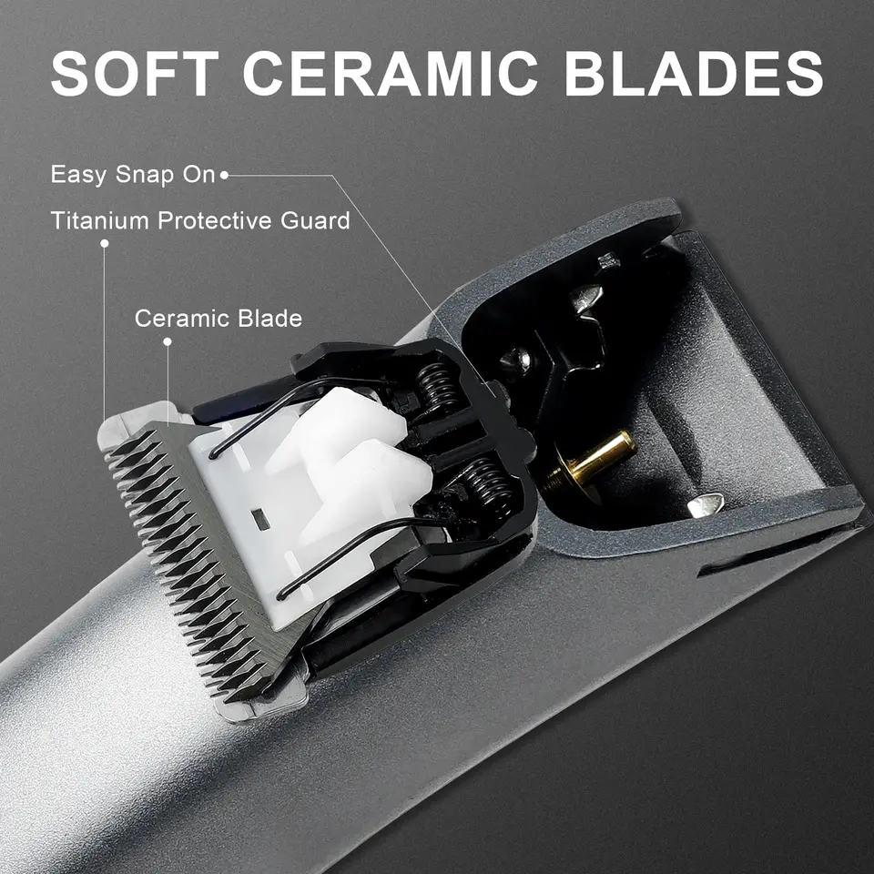 Electric Groin Hair Trimmer for Men,Body Groomer & Pubic Waterproof Hair Trimmer,Replaceable Ceramic Blade - 6
