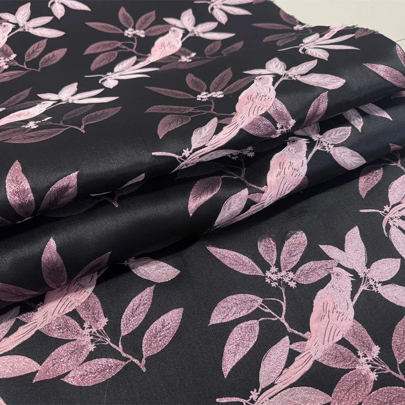 

Роскошная 3D жаккардовая парчовая ткань с листьями, тканая золотая проволока, текстурированная для плаща, вечернего платья, материал для шитья своими руками