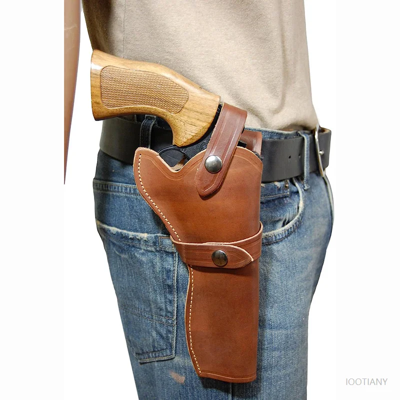 Steampunk Vintage Wild West Cowboy Revolver Holster Pu Leather Pistol Gun Bag Case Adult Role Play Sharpshooter Accessory 2025