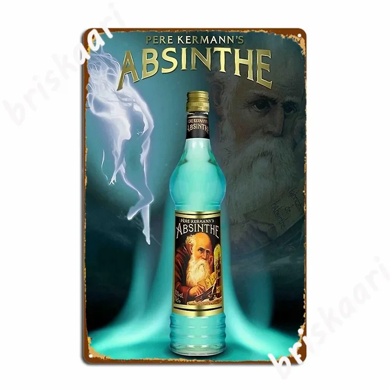 Absinthe Liquor Absinthe Metal Sign Cinema Garage Club Bar Plates Personalized Tin Sign Poster