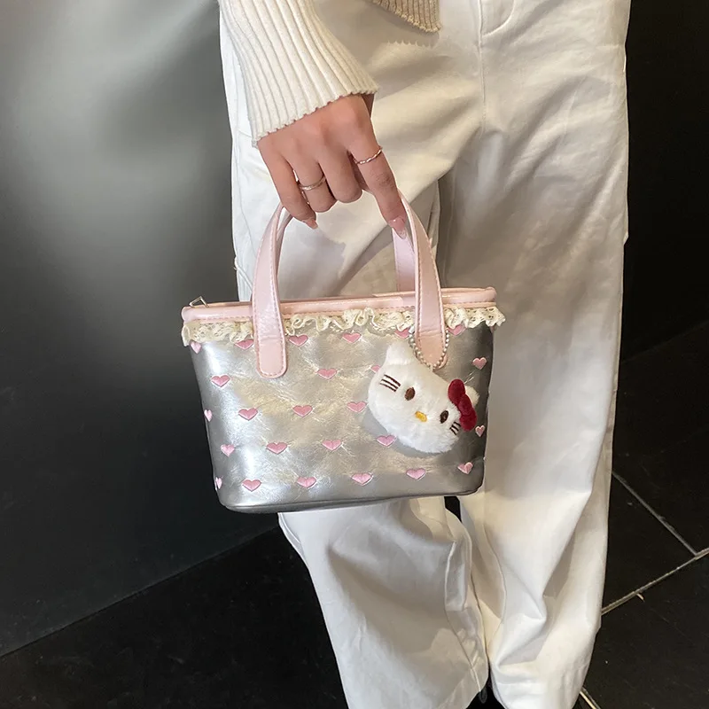 

Sanrio Little Fresh Wave Dot Cartoon Hello Kitty Handbag, Women's Fashion Versatile Mini Cute Single Shoulder Crossbody Bag