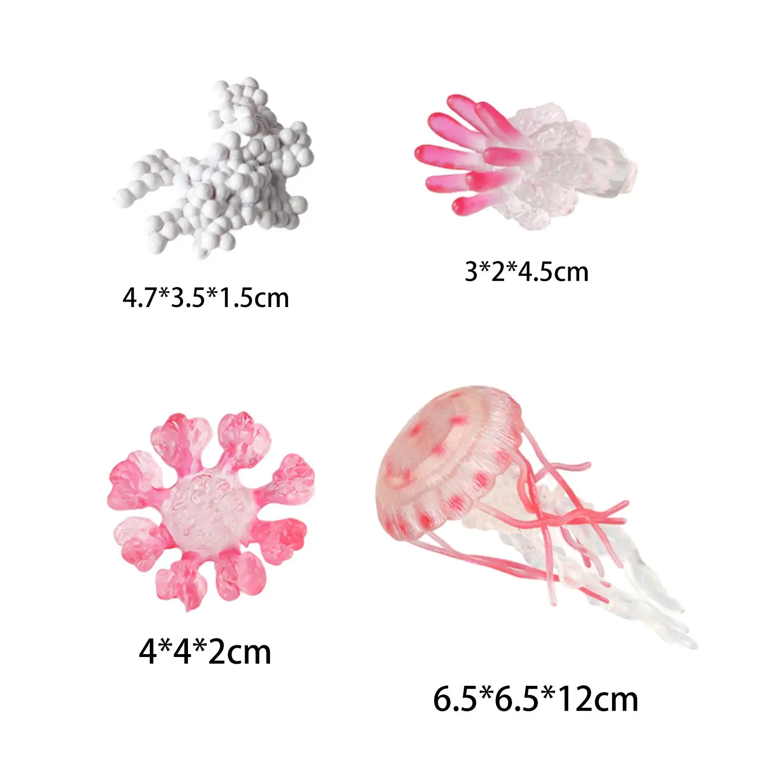 Ciclo de Vida dos Brinquedos Medusa, Toppers Bolo Realistas, Adereços De Ensino, Modelo De Biologia, Presentes De Aniversário, Ciclo De Crescimento Animal Figura