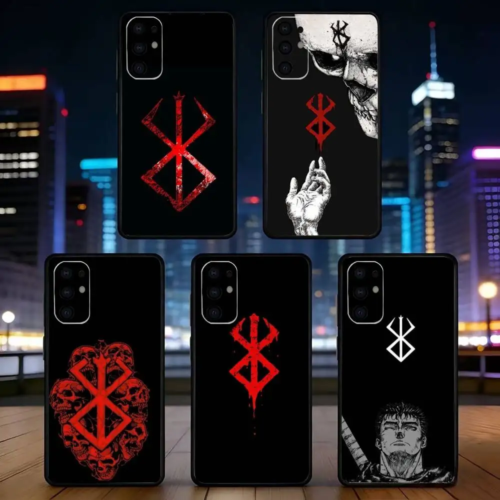 Japanese Berserk Comics Anime Phone Case For Samsung S25,S24,S21,S22,S23,S30,Ultra,S20,Plus,Fe,Soft Silicone Black Cover