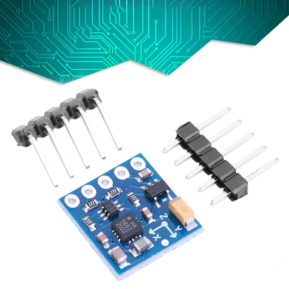 GY-271 3 Axis Magnetic Field Compass Magnetometer Sensor 3V-5V Electronic Compass Magnetic Sensor Module HMC5883L for Arduino
