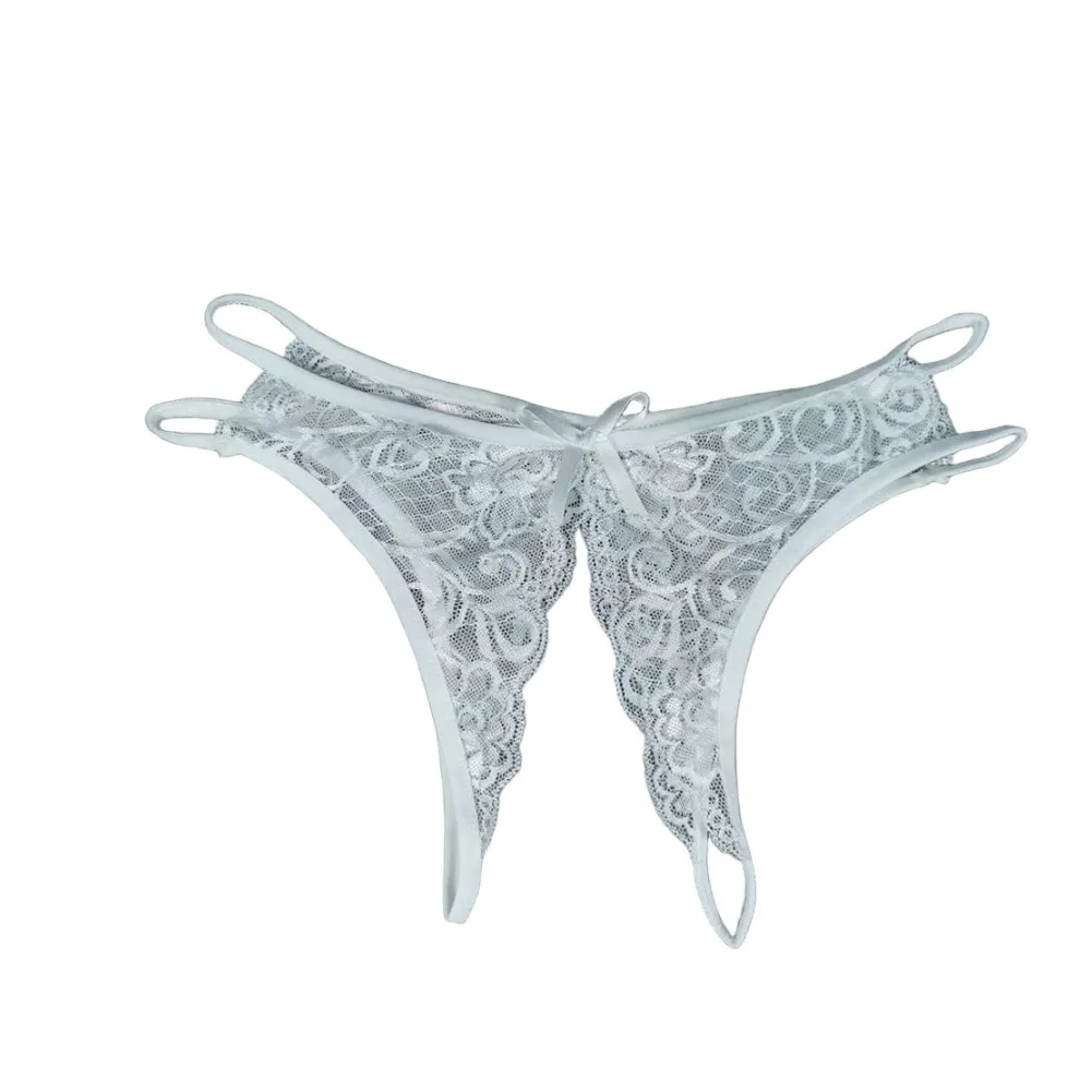 

Womens Sexy Lace Panties Ultra-thin See-through Low Waist Crotchless Underwear Thongs Lingerie G-String Sheer Briefs Underpants