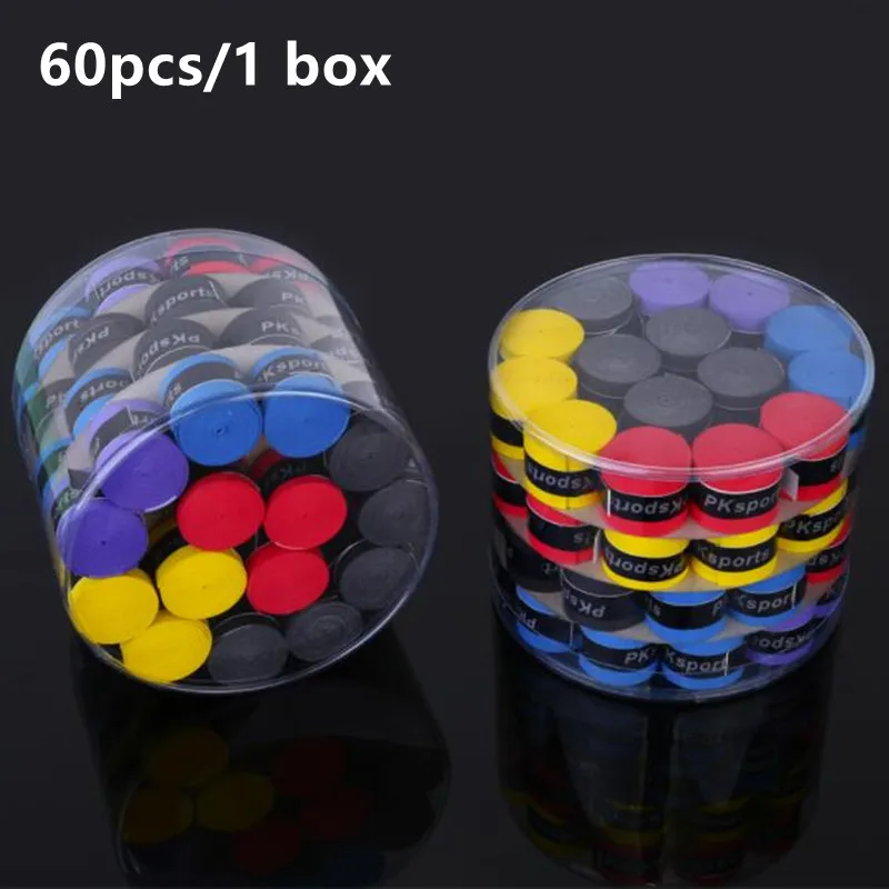 60PCS Universal Sweatbands Anti-Slip Overgrip Tape for Fishing Rods Badminton Grips Slingshot Tennis Racket Dumbbell