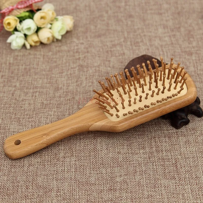 مشط تدليك الوسادة الهوائية، مشط الشعر، مشط تجعيد الشعر، مشط خشبي مضاد للكهرباء الساكنة #4