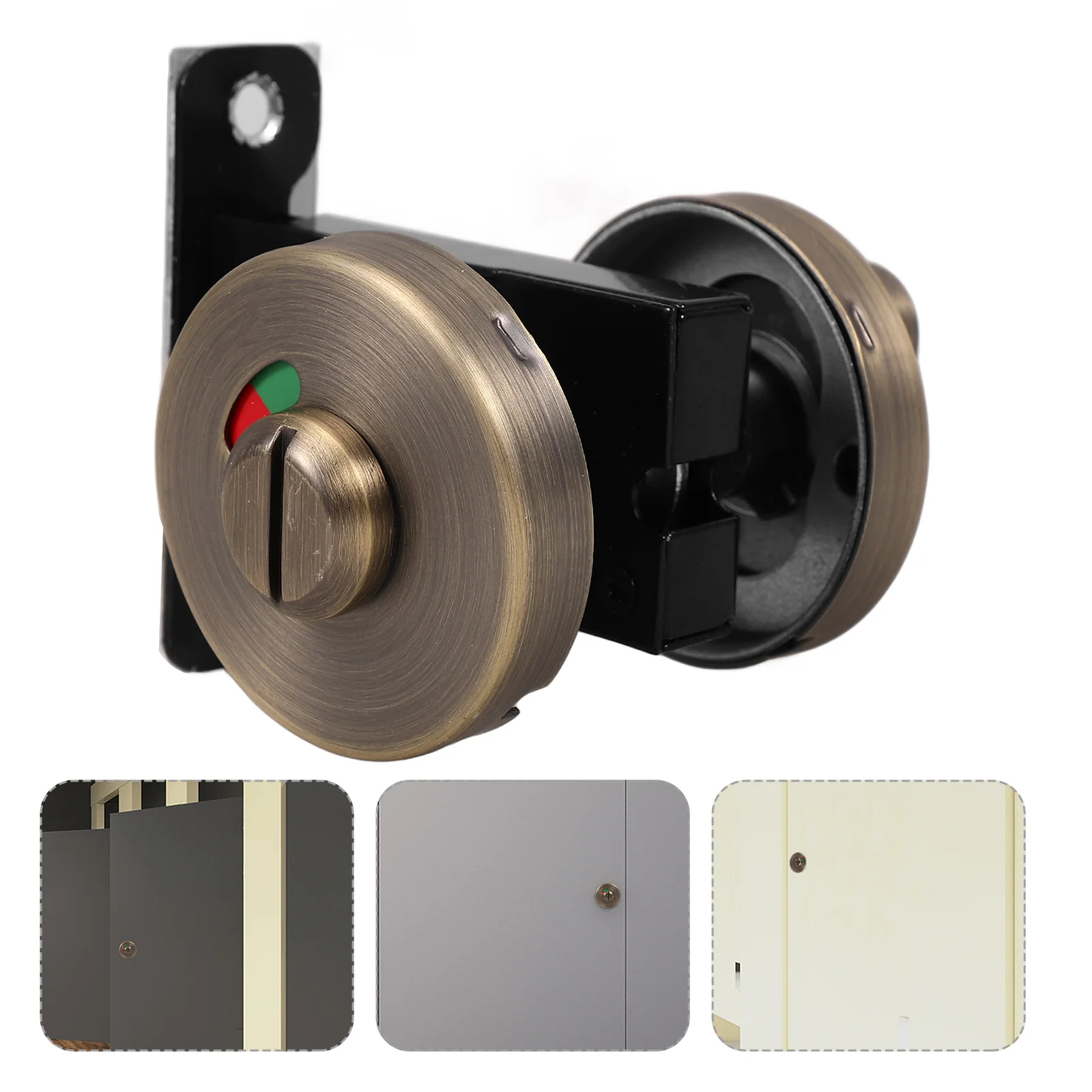 

Bathroom Indicator Privacy Door Lock Stainless Steel Commercial Public Restrooms Keyless Waterproof Simple Design Versatile